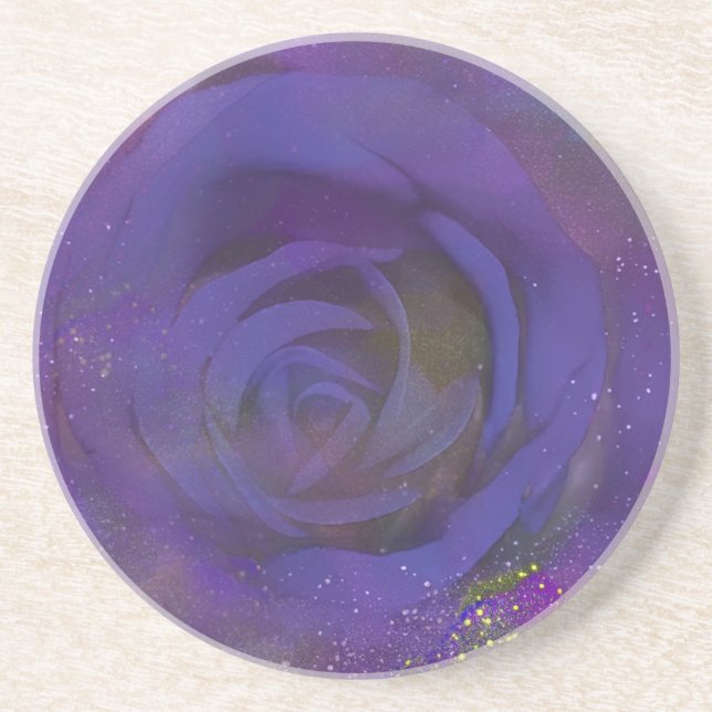 Posavasos Pascua de arenisca de Rosa místico de medianoche (Frente)