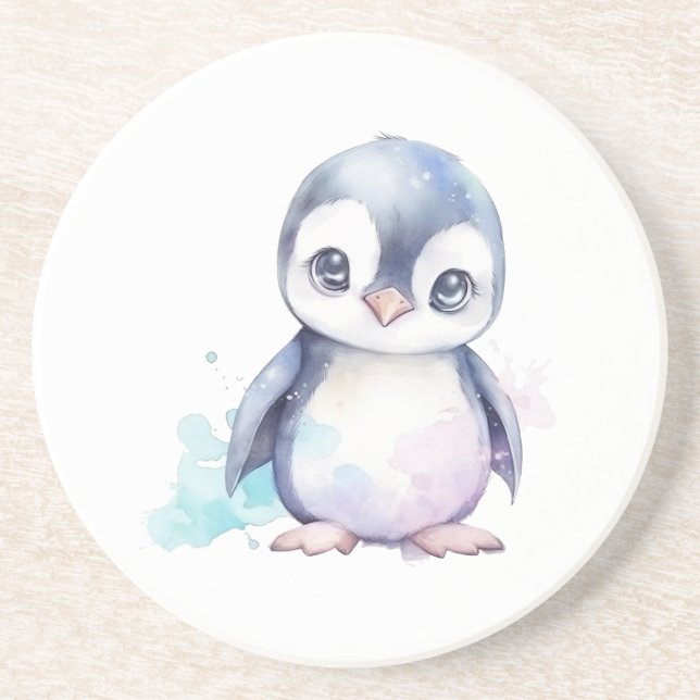 Posavasos Pascua de arenisca para bebé pingüino (Frente)