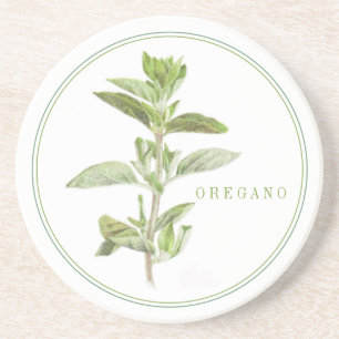 Posavasos Pascua de arenisca redonda de OREGANO FRESCO (+tex