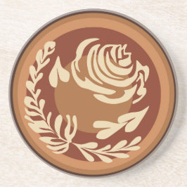 Posavasos Pascua de arte de latte Rosa