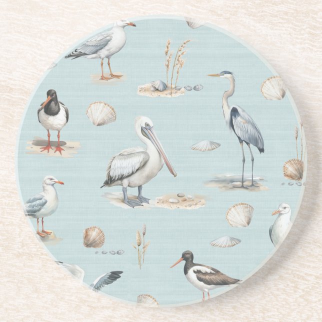 Posavasos Pascua de aves marinas (Frente)