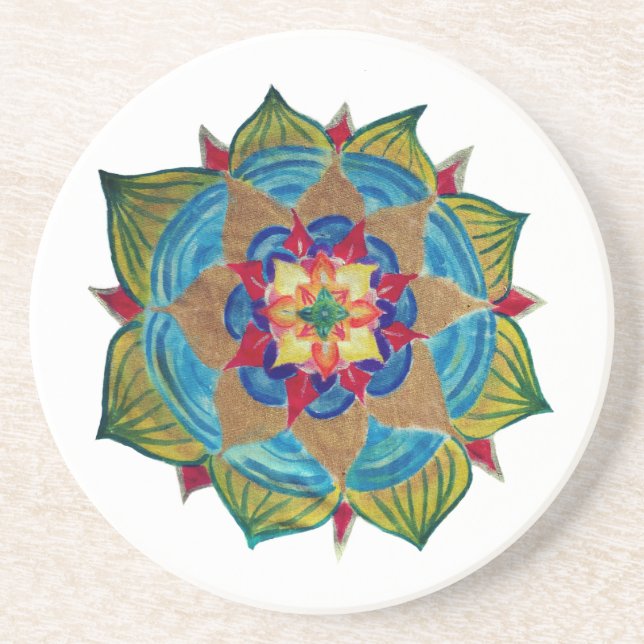 Posavasos Pascua de bebida Mandala Sandstone (Frente)