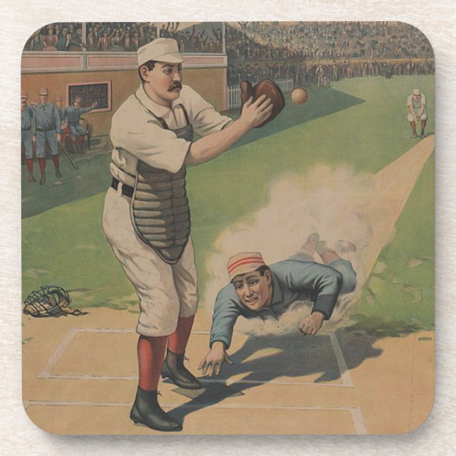 Posavasos Pascua de Bebida Poster de Béisbol (Frente)