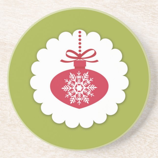 Posavasos Pascua de bola de Ornamentos de Navidad (Frente)
