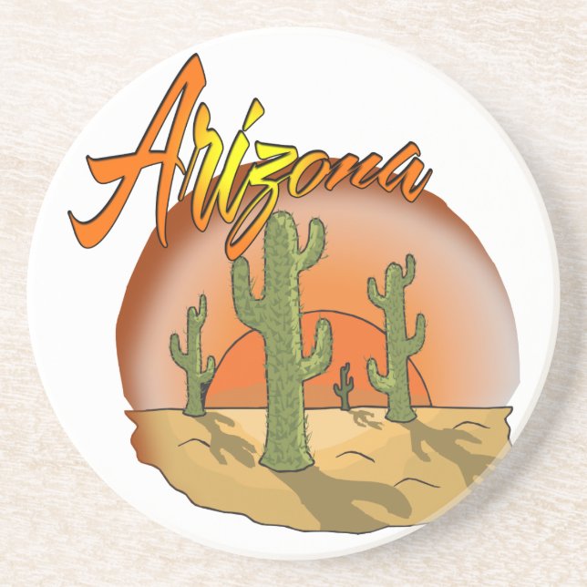 Posavasos Pascua de Cactus de AriZona Sunset (Frente)
