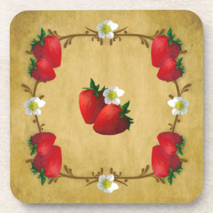 Posavasos Pascua de coral de fresas del país