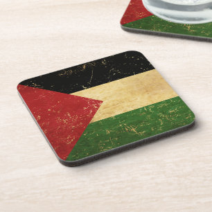 Posavasos Pascua de cosecha de vintage de bandera palestina