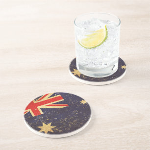 Posavasos Pascua de diseño de cosecha de vintage de bandera