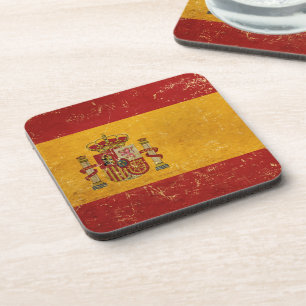 Posavasos Pascua de diseño de grunge de bandera española