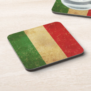 Posavasos Pascua de diseño de grunge de bandera italiana