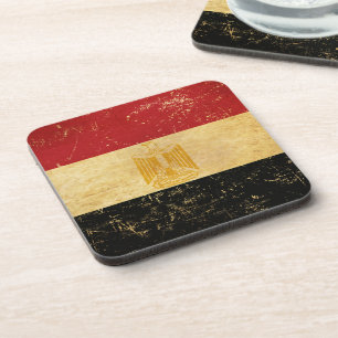 Posavasos Pascua de diseño de ungüento con bandera egipcia