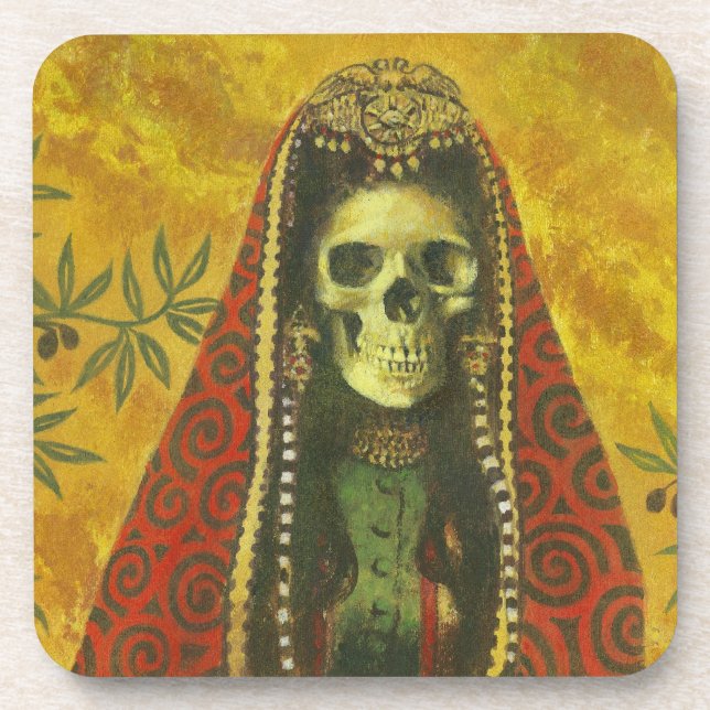 Posavasos Pascua de esqueleto gótica (Frente)