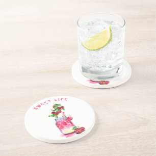 Posavasos Pascua de frutas de verano con zumo de cerezo Guay