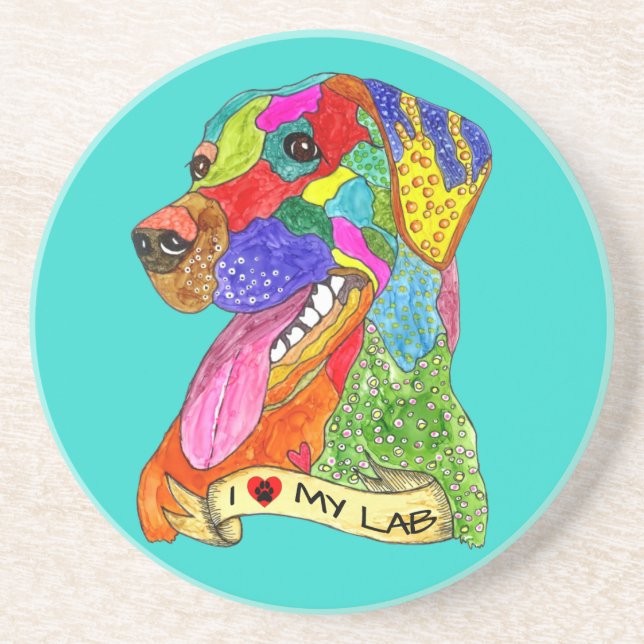 Posavasos Pascua de garras de perro en azul (Frente)