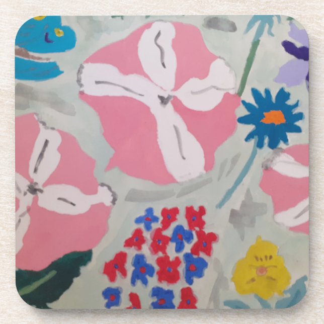 Posavasos Pascua de las flores de verano y Petunia (Frente)