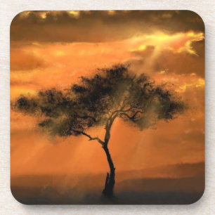 Posavasos Pascua de las vigas de sol del árbol del amanecer 