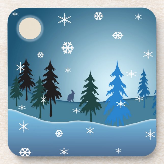 Posavasos Pascua de navidades azules (Frente)