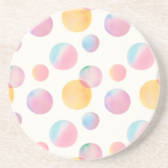 Posavasos Pascua de piedra arenisca con burbujas de dulces (Frente)