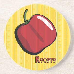 Posavasos Pascua de piedra arenisca de pepino de Chili Rocot