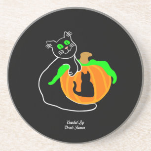 Posavasos Pascua de piedra arenisca para calabaza de gato ne