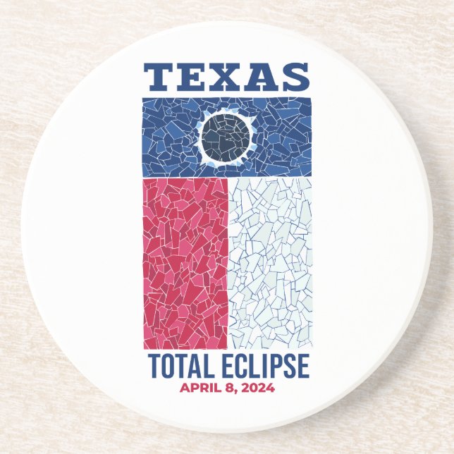 Posavasos Pascua de Piedra Eclipse Total de Texas, arenisca  (Frente)