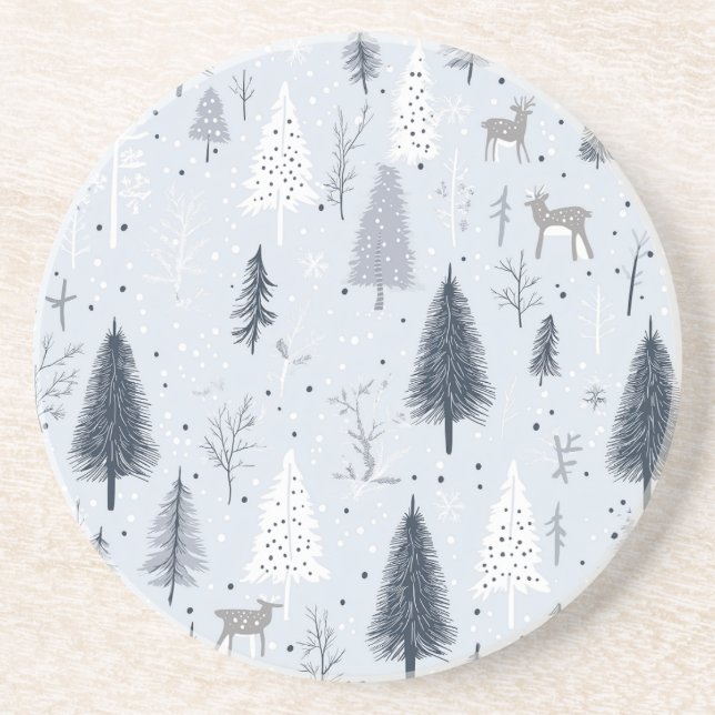 Posavasos Pascua de piedra escandinava de invierno (Frente)