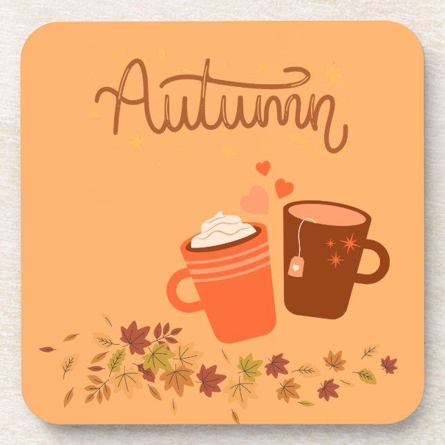 Posavasos Pascua de plástico duro de otoño (Frente)