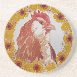 Posavasos Pascua de pollo floral