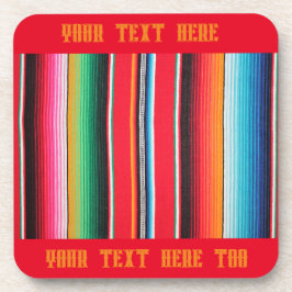 Posavasos Pascua de Poncho Serape mexicana - Bebida de texto
