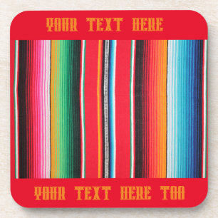 Posavasos Pascua de Poncho Serape mexicana - Bebida de texto