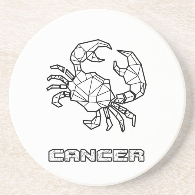 Posavasos Pascua de Rótulo Zodiac contra el cáncer (Frente)