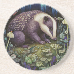 Posavasos Pascua de Sandstone Badger de medianoche