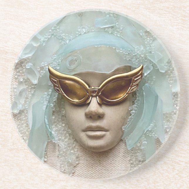 Posavasos Pascua de Sandstone de la diosa del vidrio (Frente)