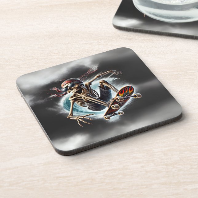 Posavasos Pascua de skateboard Rattle & Roll (Lado Izquierdo)