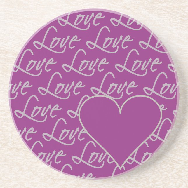 Posavasos Pascua de texto de amor, personalizar (Frente)