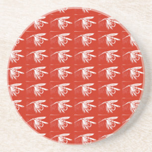 Posavasos Pascua de trueque del patrón de la mosca roja