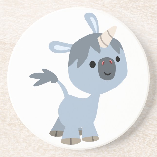 Posavasos Pascua de Unicornio para bebé, Personalizado feliz (Frente)