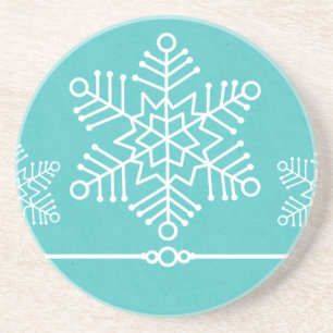 Posavasos Pascua de vacaciones Delicada con copos de nieve, 