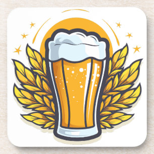 Posavasos Pascua de vidrio de cerveza con logotipo de person
