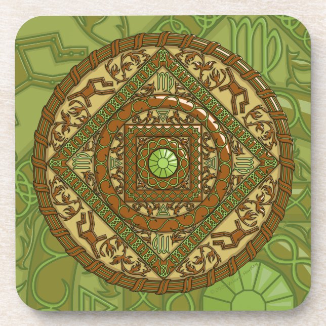 Posavasos Pascua de Virgo Mandala Square (Frente)