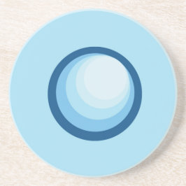 Posavasos Pascua del círculo azul abstracta