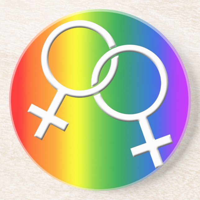 Posavasos Pascua del orgullo gay en el arcoiris galo en las  (Frente)