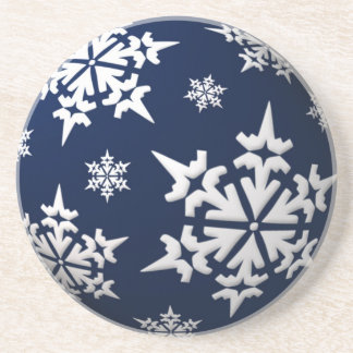 Posavasos Pascua navideña con copos de nieve