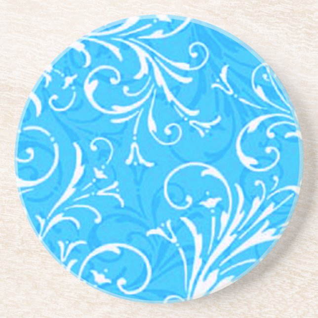 Posavasos Pascua Ornamental Azul (Frente)