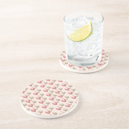 Posavasos Pascua Pastel Rosa Beige Huevos Sandstone Monstruo