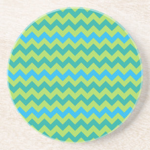 Posavasos Pascua redonda de piedra arenisca: Turquesa, Chevr