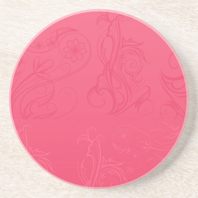Posavasos Pascua rosa abstracta (Frente)
