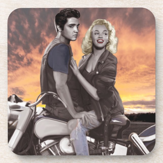 Posavasos Paseo de la puesta del sol (Frente)