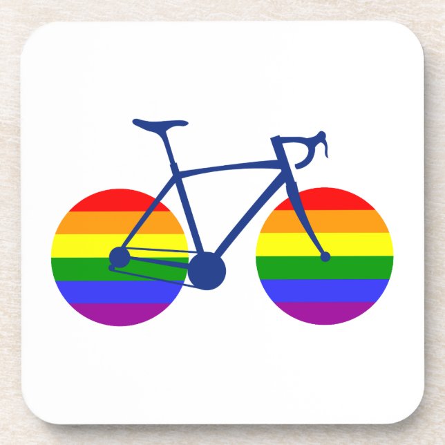 Posavasos Paseo en bicicleta con orgullo (Frente)