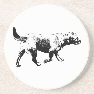 Posavasos Paseo por la montaña rusa de arte de tinta Labrado